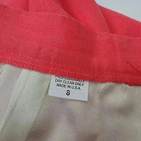 Vintage 1960s Mod Salmon Pink Pencil Skirt - 8 - Picture 9 of 10